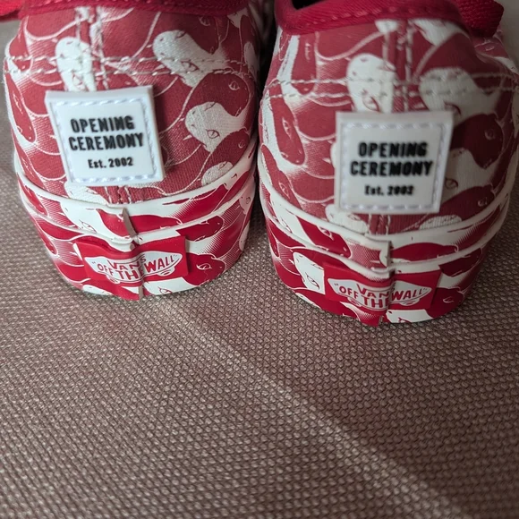 Vans x Opening Ceremony Red and White Sneakers - Picture 3 of 4